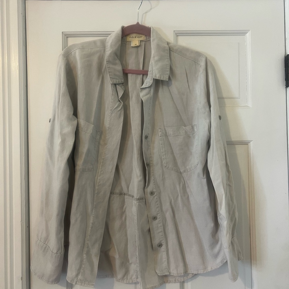 Cloth & Stone Soft Gray Blouse